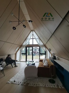 Elegante Casa Prefabbricata Triangolare in Legno Cinese, Durevole, Impermeabile, Ecologica e ad Energia Solare per Case, Hotel, Ville e Appartamenti - Product Image 3