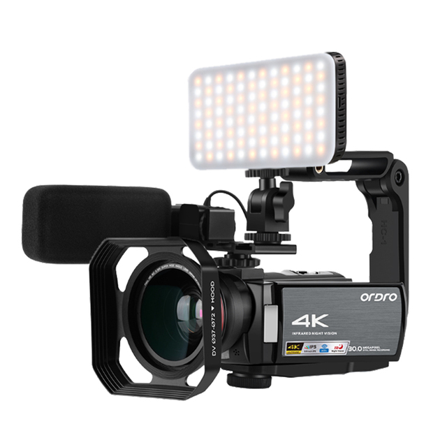 ORDRO AE8 IR Night Vision Vloging Camera 4K Camcorder Professional Digital Video Camera