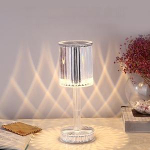 Перезаряжаемая светодиодная Хрустальная настольная лампа сенсорный пульт дистанционного управления акриловый ночник для спальни романтическая Барная атмосфера плагин ночью - Product Image 2