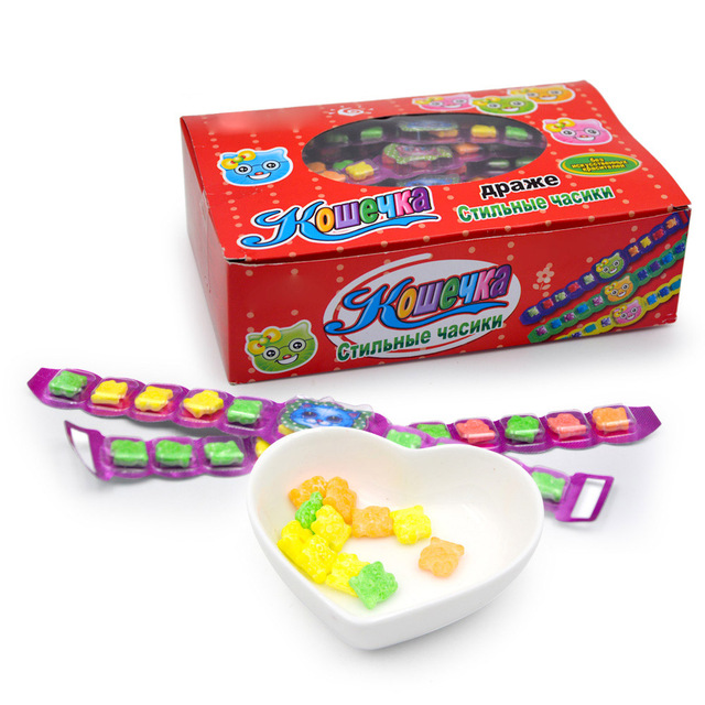 Halal Colorful Fruit Flavor Watch Shape Compress Hard Candy