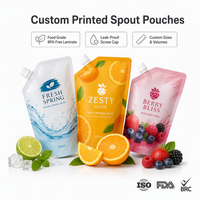 Pochette Doypack alimentaire avec bec verseur et bouchon à vis, personnalisable et refermable pour l'emballage de jus et de sirop