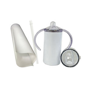 Loupes pour enfants et bébés, 12oz, modèles droits, en acier inoxydable avec couvercle, sucette pour les vierges par sublimation, entrepôt américain - Product Image 2