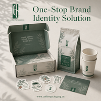 Sachets d'emballage pour café à café filtre, imprimés numériquement sur mesure, avec logo, résistants à l'humidité, thermoscellables