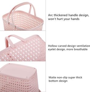 High Quality Injection-Molded PP <b>Plastic</b> Storage <b>Basket</b> with Thickened Handle Sustainable Multi-Functional Organizer Storage Box - Product Image 3