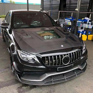 Pour AN Bumper Benz W205 <span class=keywords><strong>Brabus</strong></span> AMG Lame avant en fibre de carbone double couche Diffuseur avant - Product Image 3