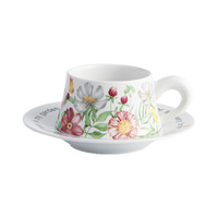 Ensemble de tasses à café vintage à motifs floraux et d'oiseaux, tasses en céramique de grande capacité, tasses pour couple, tasses pour le thé de l'après-midi au bureau, tasses à thé au lait
