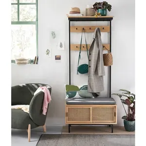 Hoge Kwaliteit Moderne Houten Rotan Hanger Schoenenrek