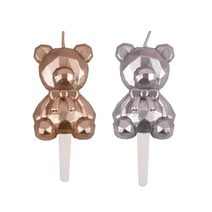 New Design Full 3D Bear Shape Birthday Candles For Party Gifts