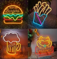 Enseigne lumineuse au néon LED avec logo personnalisé pour le bureau ou la maison, décoration intérieure, enseigne lumineuse, livraison directe gratuite et personnalisée