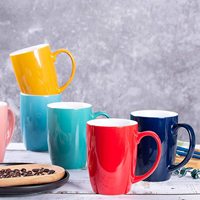 Mug à café en céramique personnalisé de 340 ml avec poignée dorée, souvenir promotionnel pour cadeaux d'entreprise, événements professionnels