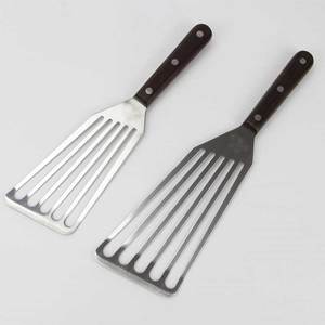 Solid Wood Handle Slotted Turner Stainless Steel <strong>Fish</strong> <strong>Spatula</strong> - Product Image 3
