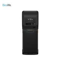 Мобильный POS-терминал V2S V2pro 4G, совместимый со всеми сетями, с 5,5-дюймовым сенсорным экраном, кассовый аппарат с функцией печати этикеток и чеков