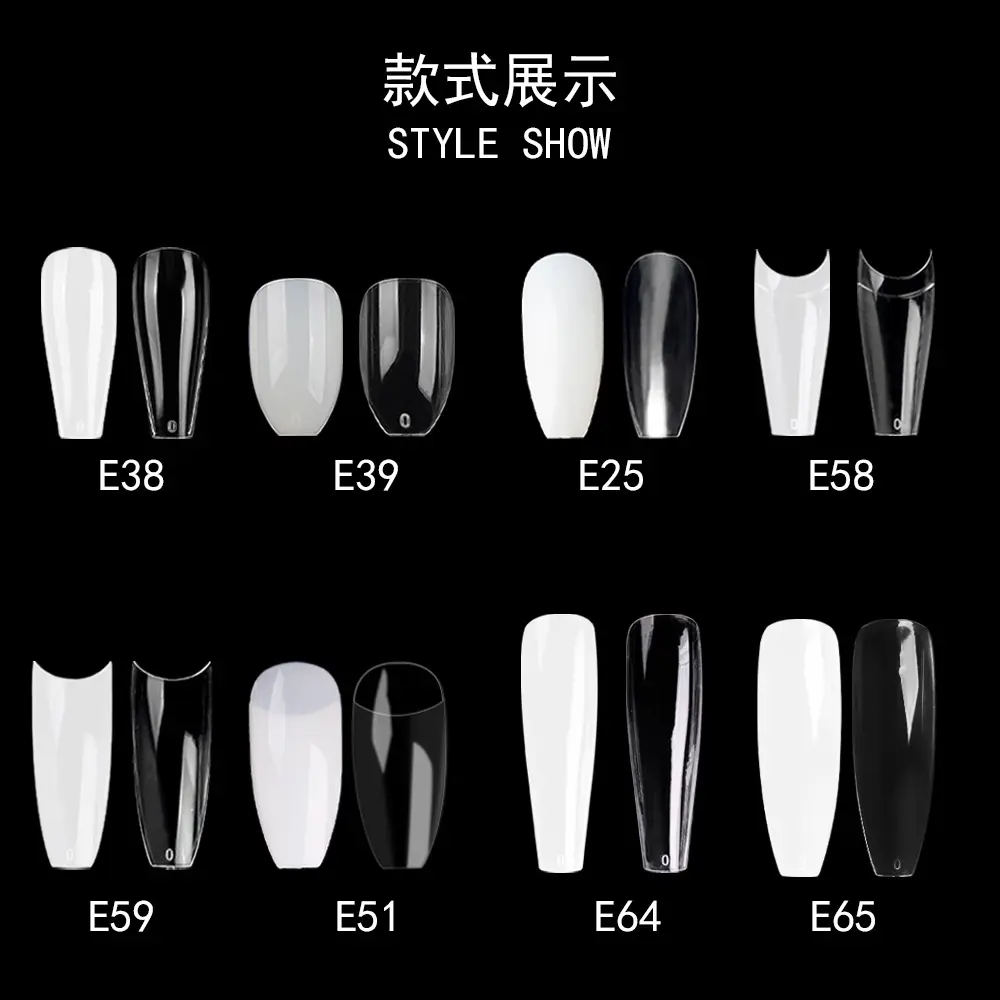 Brand Nail Art fai da te trasparente ultrasottile non traccia crescent ballet prodotti per unghie finte indossano una selezione rigorosa delle unghie speciale