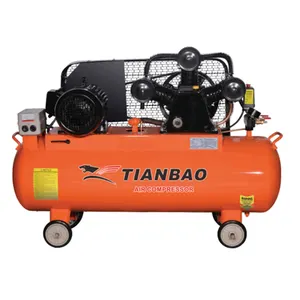 TIANBAO TBW-0.36/8 (220V/380V) 4HP/3KW 65*3MM 1050r/min 360L/min 150L Machine de compresseur d'air à entraînement par courroie électrique