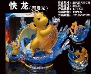 Figurine de collection Pokémon GK Dragonedite <span class=keywords><strong>Dratini</strong></span> Dragonedair Mewtwo Gen2 avec scène d'évolution lumineuse, en boîte, modèle d'exposition, ornement d'anime - Product Image 6