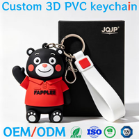 Llavero de Goma Suave Personalizado de Fábrica con Diseño de Animal de Dibujos Animados en Silicona, Duradero y No Tóxico, Regalo Promocional OEM