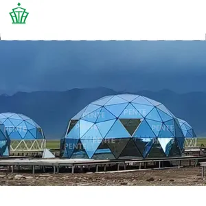 Tente à bulles en dôme de verre Transparent, tente ovale gonflable géométrique pour glamping igloo