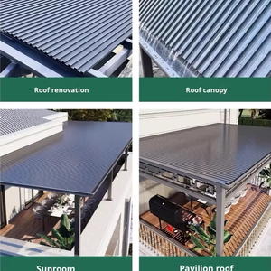 <span class=keywords><strong>Tuile</strong></span> de toit en aluminium moderne, écologique, à double couche isolante, protection <span class=keywords><strong>solaire</strong></span>, pour véranda extérieure, pavillon - Product Image 3