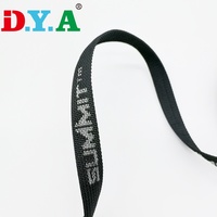 Sangle en polypropylène jacquard noire personnalisée de 16 mm pour ceinture de bagage