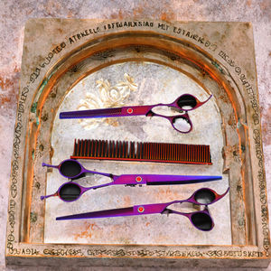 Kit de ciseaux de toilettage pour chiens de haute qualité, 7 pouces, en acier inoxydable, écologique, multicolores, pour petits animaux - Product Image 3