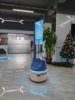 Robot Móvil Transparente con IA, Pantalla Digital para Carteles, Robot de Servicio Interactivo Inteligente con SDK Habilitado para OEM, para Exhibiciones Comerciales