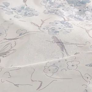 Juego de Ropa de Cama Doble Karden Flower Dream Cotton Flutter 100% Algodón Popelín, Azul, Incluye Funda Nórdica, Sábana Plana y 2 Fundas de Almohada, Textil para el Hogar - Product Image 4