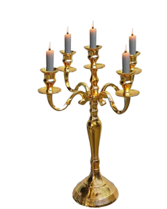 Gold Finished Victorian Candelabras for Wedding Party Custom Made Tableware Decoration Christmas Easter Events Decor - Product Image 1