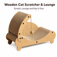 Arbre à chat moderne et léger (1,5 kg) en carton écologique, design lit de repos incurvé, matériaux en sisal, papier ondulé et bois