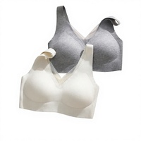 Soutien-gorge sans couture respirant et chaud, anti-affaissement, à bonnets fixes, style gothique uni, pour petites poitrines, personnalisable avec logo, toutes saisons