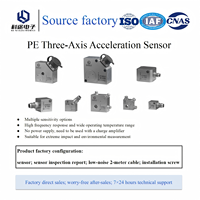 Accéléromètre triaxial PE, capteur d'accélération de vibration à 3 axes, transducteur piézoélectrique, surveillance de machines industrielles ±200g 8kHz