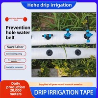 Tubería Principal de Riego por Goteo de PE Preperforada, Cinta de Agua Flexible para Invernadero, Riego Agrícola, Material Plástico