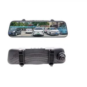 واي فاي الرؤية الخلفية مرآة تدفق وسائل الاعلام كاميرا عدادات السيارة مع 10 بوصة تعمل باللمس العهد 1080P dashcam مسجل سيارة DVR صندوق أسود للسيارة