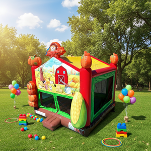 Achetez Château <span class=keywords><strong>Gonflable</strong></span> Barnyard Pumpkin Patch pour Tout-Petits, Maison de Rebond <span class=keywords><strong>Gonflable</strong></span> Ferme, Trampoline <span class=keywords><strong>Gonflable</strong></span> Thanksgiving - Product Image 1