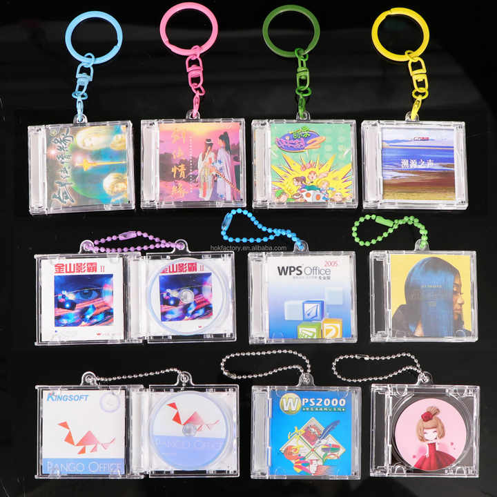 Custom Cute Cartoon Acrylic CD Keychain - High Quality