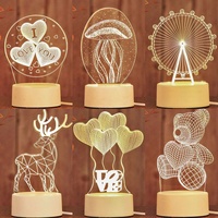 Lampe Led d'illusion de décoration 3D personnalisée, lampe acrylique vierge Led enfants veilleuse de bureau Base Anime veilleuse