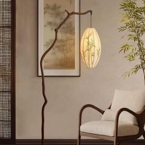 <span class=keywords><strong>Lampadaire</strong></span> de style médiéval, style zen, pour salle de thé, bureau, lampe d'ambiance, style Wabi Sabi, lampe de salon en forme de branche d'arbre - Product Image 1