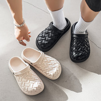 Sandalias de Playa Casuales para Hombre, con Suela Gruesa de EVA y Parte Superior de PVC Transpirable, Reversibles, Estilo Juvenil a la Moda