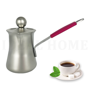 Cafetière turque de haute qualité en acier inoxydable 304, cafetière à lait arabe, chauffe-café avec poignée en silicone - Product Image 1