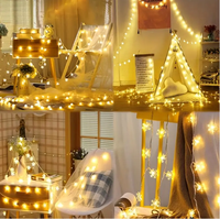 LED Schneeflocken-Eiszapfen-Licht mit AAA-Batteriebetrieb aus Kunststoff als Hängeornament für Schaufenster, Wand, Geburtstag und Weihnachtsdekoration
