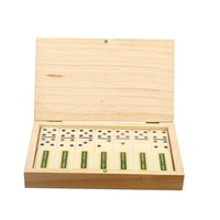 Jeu de dominos en acrylique durable et écologique de qualité supérieure, boîte personnalisée couleur ivoire élégante, tuiles élégantes de couleur ivoire pour le divertissement des adultes