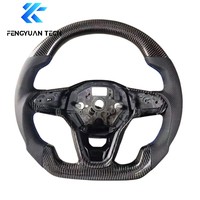Volant de voiture personnalisé en cuir LED et fibre de carbone forgée pour Volkswagen VW Mk 6 7 Volkswagen Golf Tiguan Passat CC