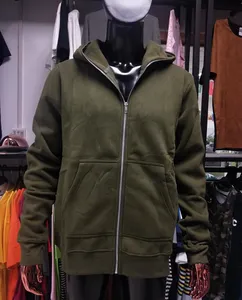 2021 cotton zip up hoodie brown men's fleece hoodies & sweatshirts,custom full zip french terry zip up hoodie full zipper