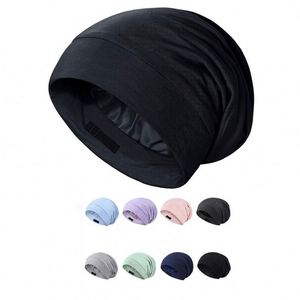 Silk Lined Double Layer Satin Adjustable Bonnets for Black <b>Women</b> Sleep <b>Cap</b> Reversible Hair Bonnet Promotion Gift - Product Image 1