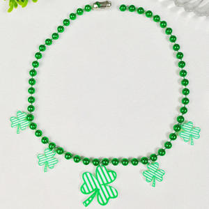 Collar <span class=keywords><strong>de</strong></span> Cadena con Trébol Verde, Estilo Irlandés, para Fiesta <span class=keywords><strong>de</strong></span> <span class=keywords><strong>Carnaval</strong></span> del Día <span class=keywords><strong>de</strong></span> San Patricio, Festival <span class=keywords><strong>de</strong></span> la Cerveza - Product Image 5