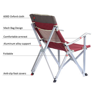 Silla de Camping Plegable, Portátil, Ligera, Compacta, con Marco de Aluminio, Diseño Cómodo, para Exteriores - Product Image 4