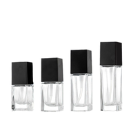 Sérum cosmétique avec verre carré opaque, flacon compte-gouttes personnalisé, 5 pièces, flacon de 50ml, 10ml, 30ml