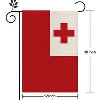 Drapeau des Tonga pour l'extérieur, en lin de haute qualité, 12*18 pouces, plus de styles au choix
