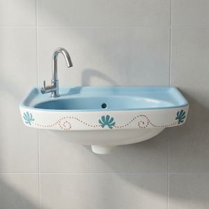 Sanitary Ware Fregaderos Full Ceramic Sink Washroom Basin Antique Lavatory Floor Standing Bathroom Sinks Hand Wash Basin Sink - Product Image 5