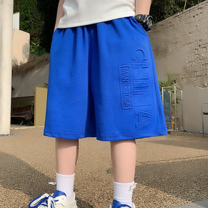 High Quality Cotton Casual Sweat <strong>Shorts</strong> Men Plain French Terry <strong>Drawstring</strong> Custom logo 3d Embossed <strong>Short</strong> - Product Image 3