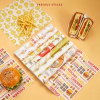 Papier d'emballage alimentaire anti-graisse de qualité supérieure pour fast-food, hamburgers, sandwichs, charcuteries, cuisson, poulet frit, beignets, boulangerie
